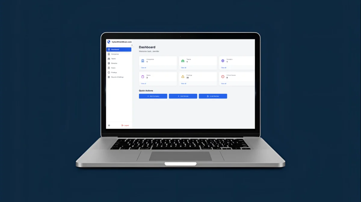 Security Features Dashboard showing a comprehensive security scanning interface
